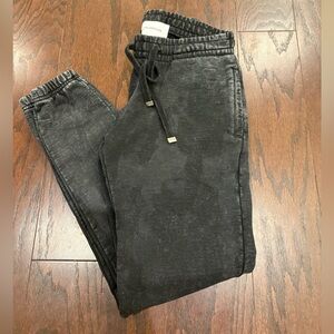 Talentless Washed Black Cuffed Joggers Sweatpants Size XS NWOT